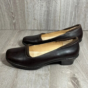NWOT Softspots Brown Leather Comfort Slip On Low Heel 10